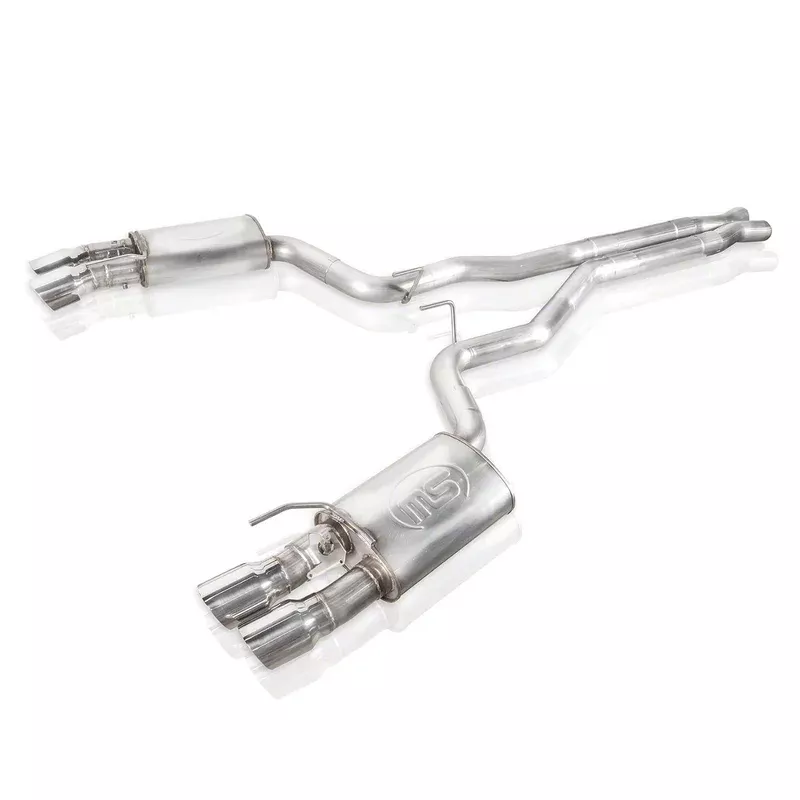 Stainless Works Redline Series Cat-Back Exhaust with X-Pipe; Performance Connect (18-23 Mustang GT Fastback w/ Active Exhaust)