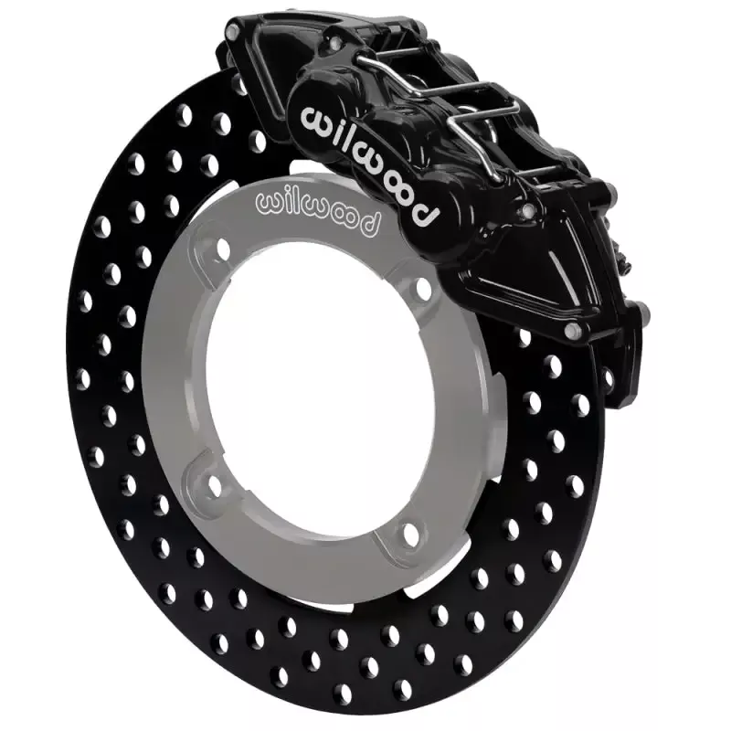 Wilwood 19-22 Honda Talon 1000 Black 6-Piston Front Kit 11.25in – Drilled Rotors