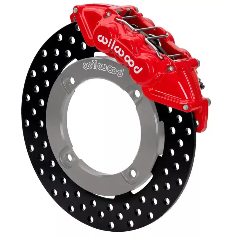 Wilwood 19-22 Honda Talon 1000 Red 6-Piston Front Kit 11.25in – Drilled Rotors