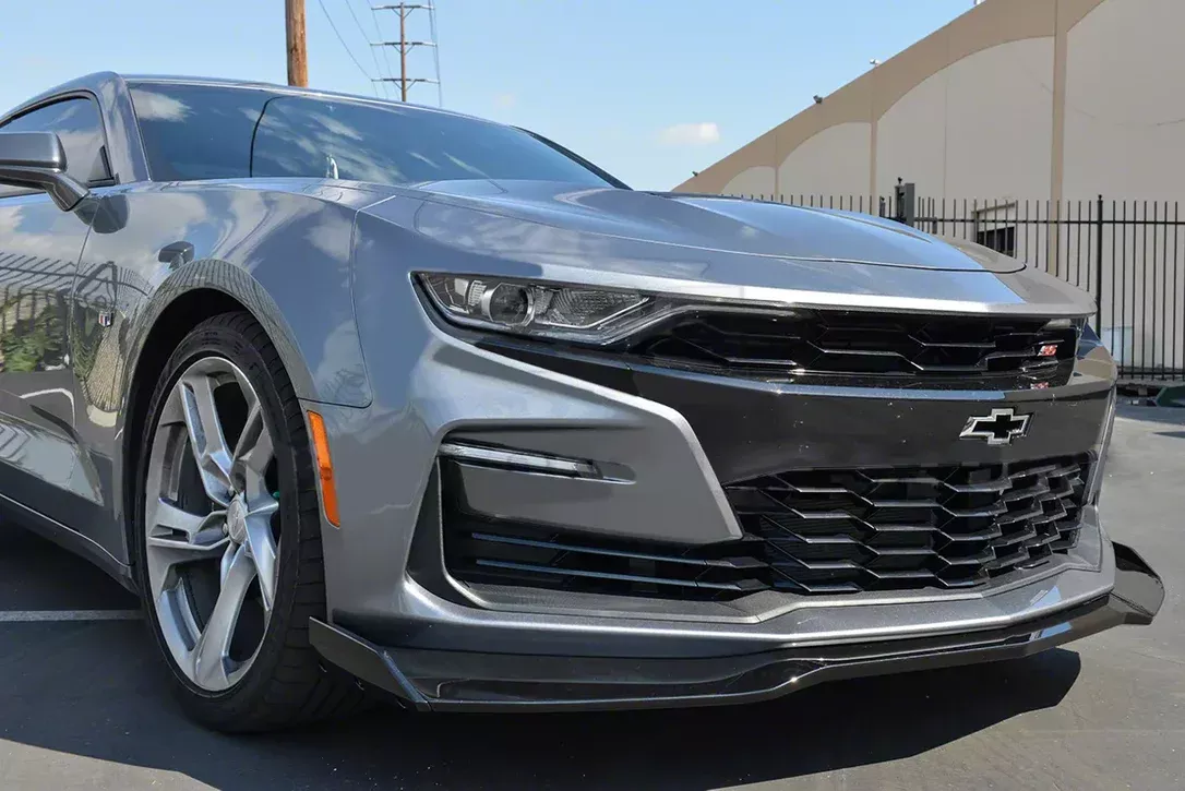 ZL1 1LE Style Front Chin Splitter Lip; Gloss Black (19-24 Camaro, Excluding ZL1)